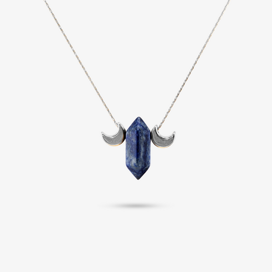 NOX • Edelstahl Kette mit Lapislazuli & Monden