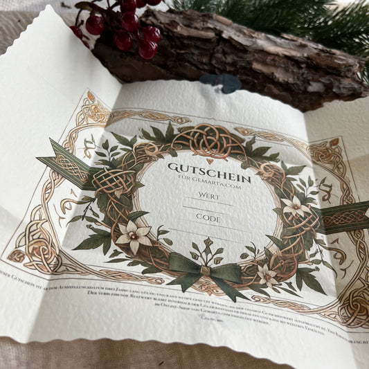 ÆVERGEM - Geschenkgutschein mit Wachssiegel
