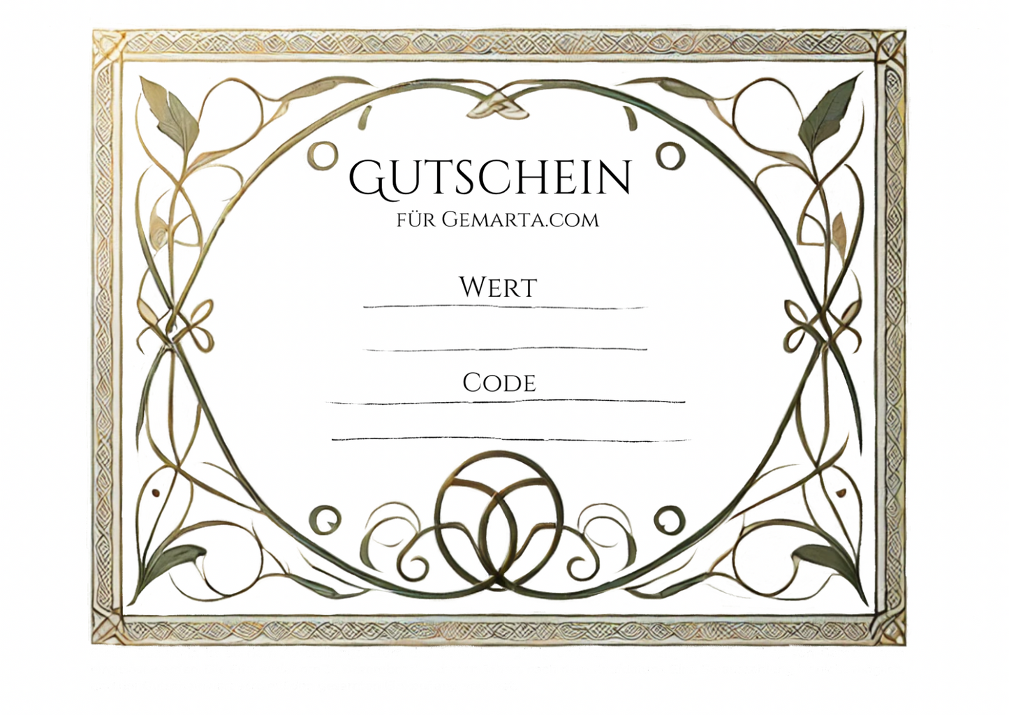 ÆVERGEM - Digitaler Gutschein mit PDF zum ausdrucken