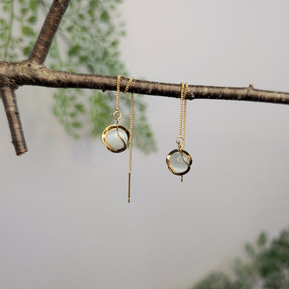 ALLEGRA - Fädelohrringe mit Glasperle